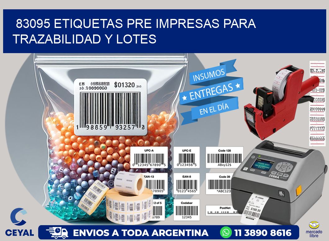 83095 etiquetas pre impresas para trazabilidad y lotes