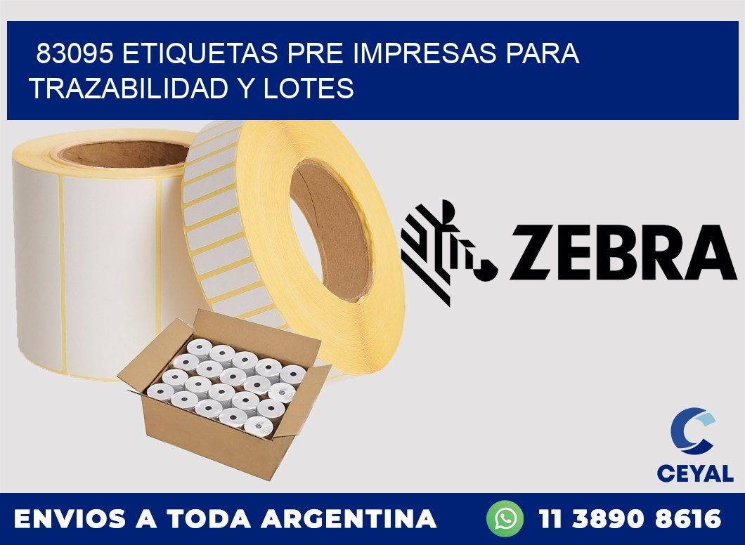 83095 etiquetas pre impresas para trazabilidad y lotes