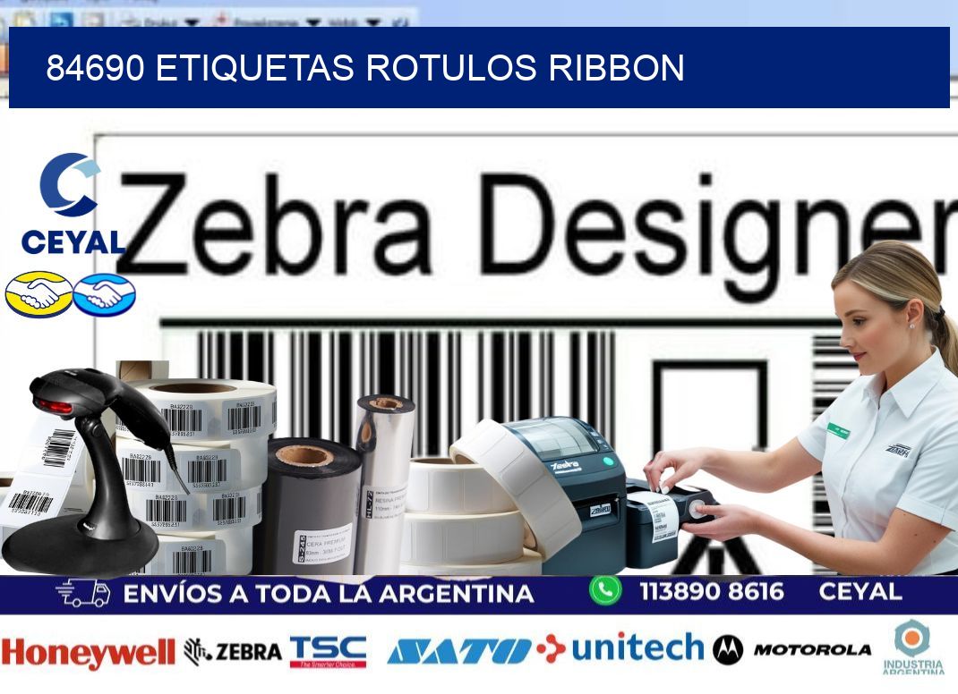 84690 Etiquetas rotulos ribbon