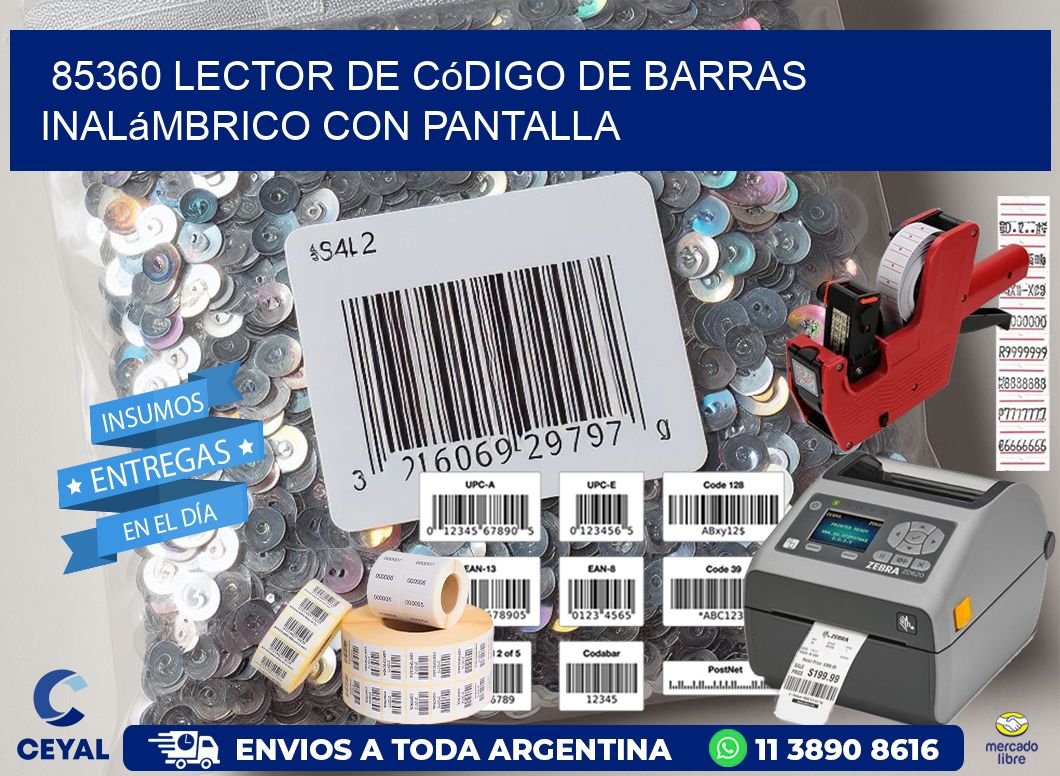 85360 Lector de código de barras inalámbrico con Pantalla