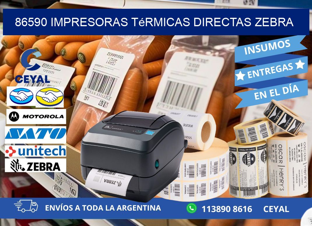 86590 impresoras térmicas directas zebra