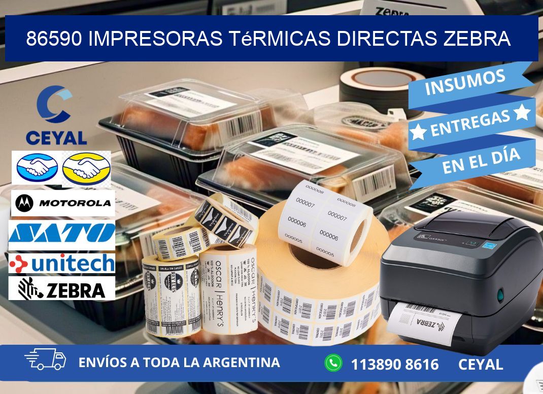 86590 impresoras térmicas directas zebra