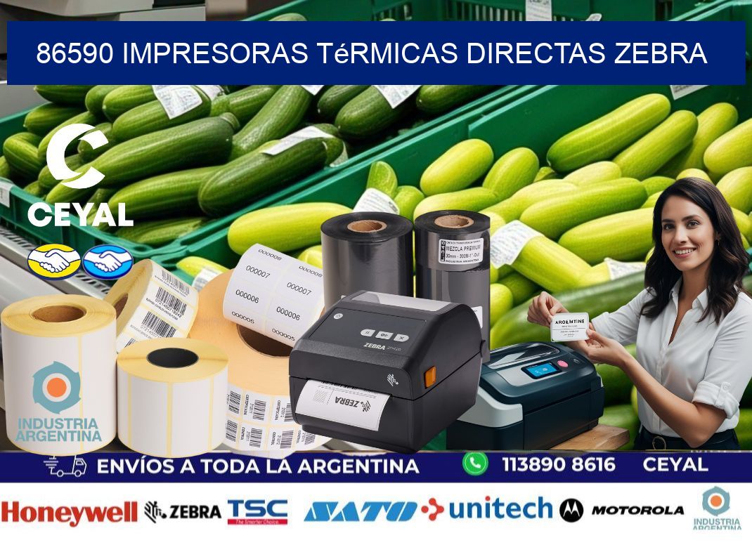 86590 impresoras térmicas directas zebra