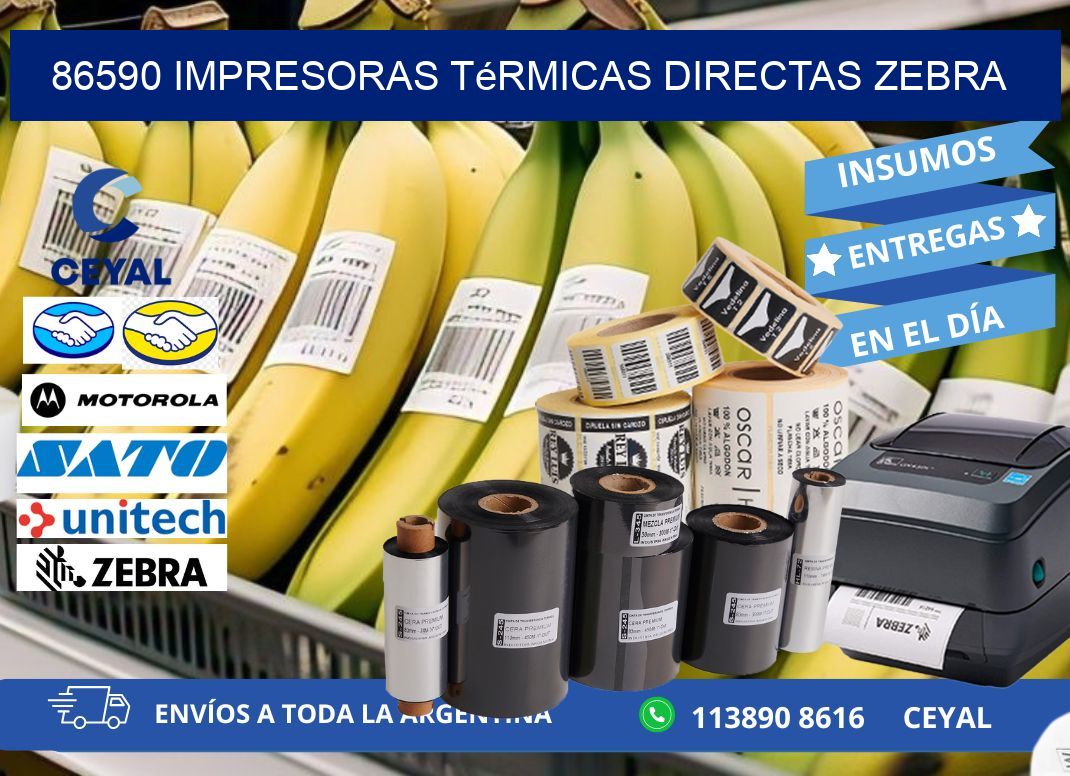 86590 impresoras térmicas directas zebra