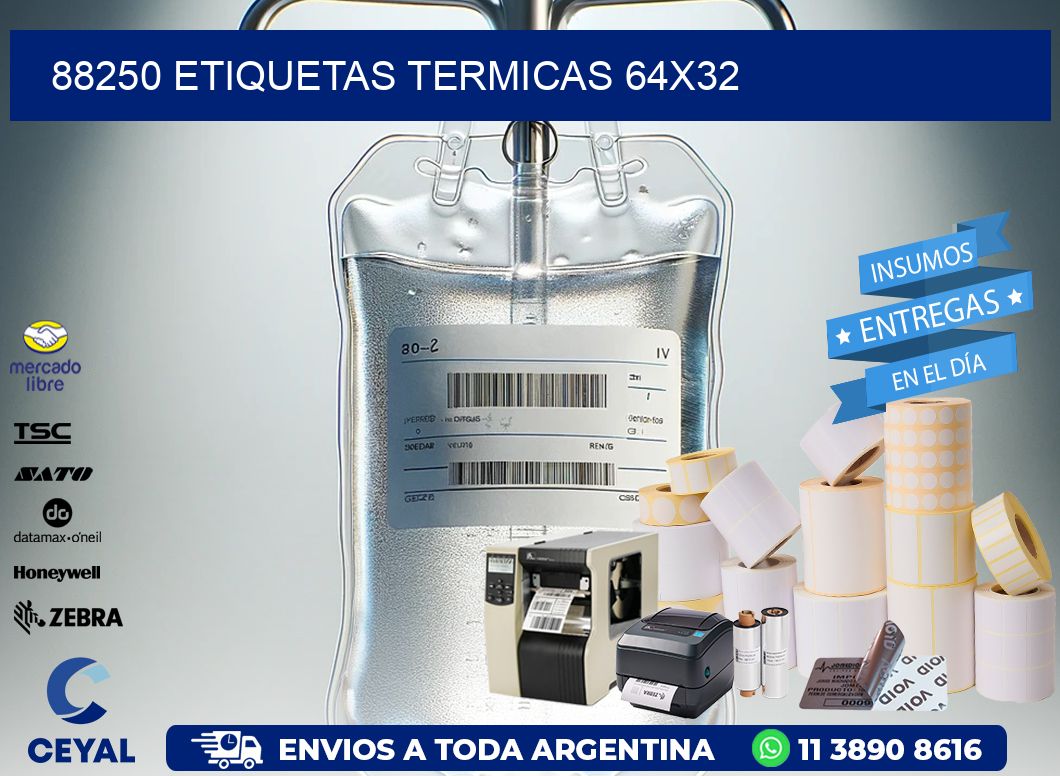 88250 etiquetas termicas 64×32