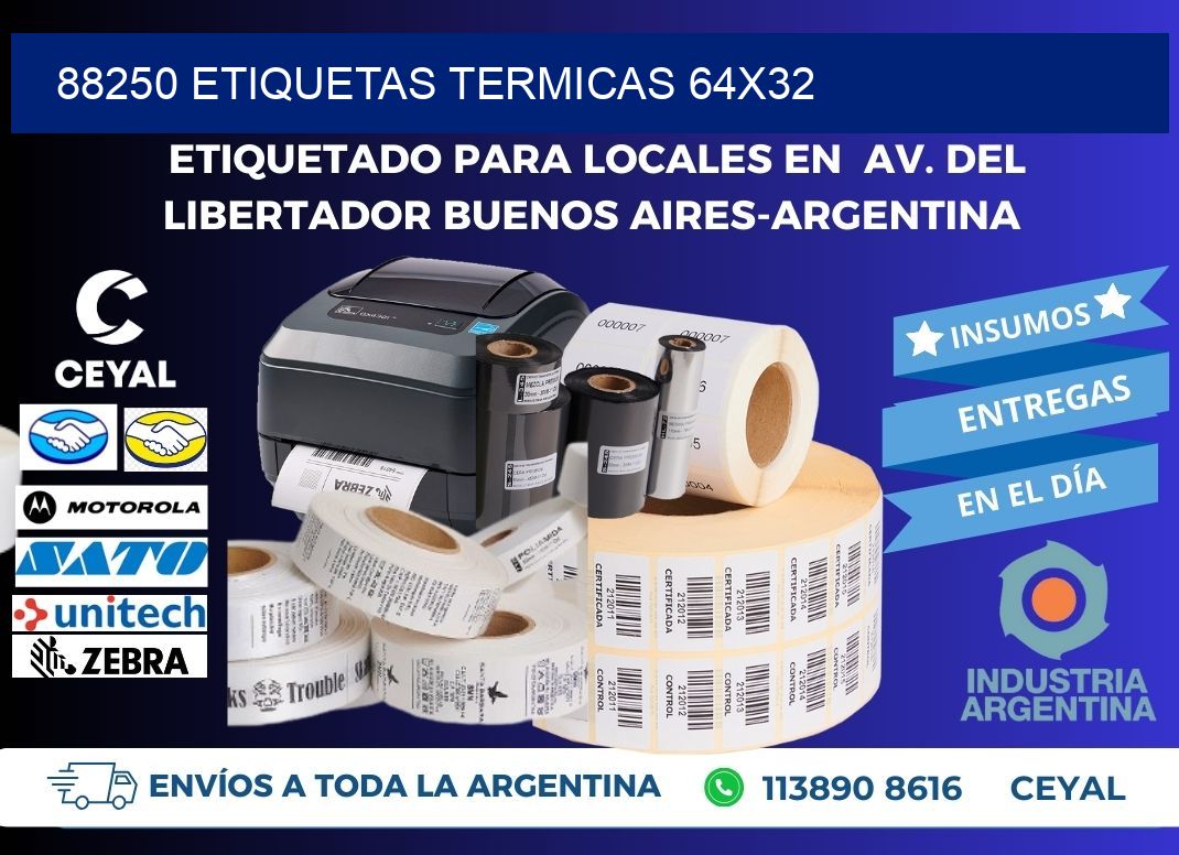 88250 etiquetas termicas 64x32