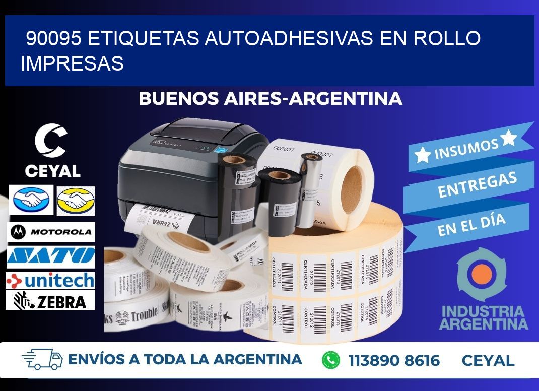 90095 Etiquetas autoadhesivas en rollo impresas