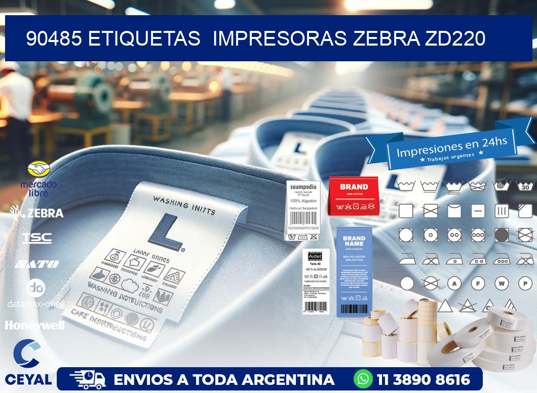 90485 etiquetas  impresoras zebra zd220