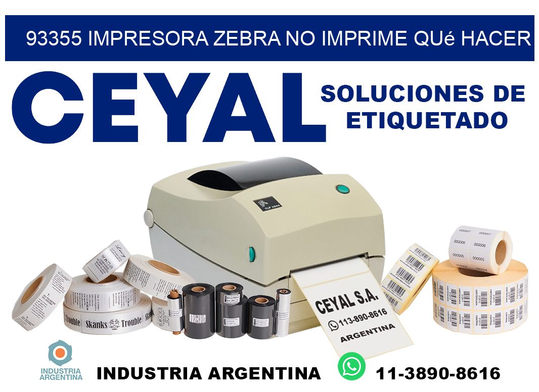 93355 impresora zebra no imprime qué hacer