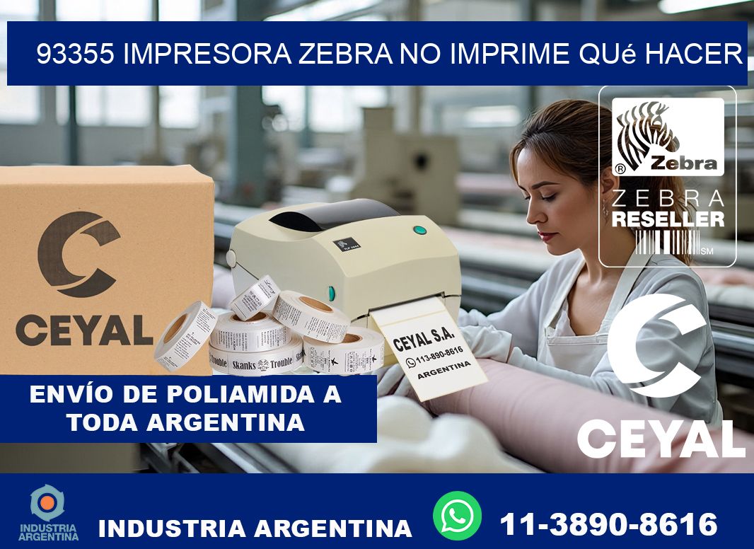 93355 impresora zebra no imprime qué hacer
