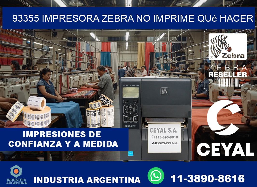93355 impresora zebra no imprime qué hacer