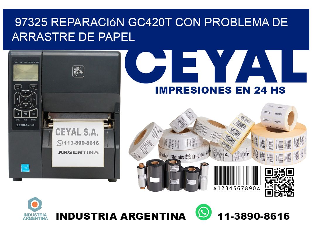 97325 reparación gc420t con problema de arrastre de papel