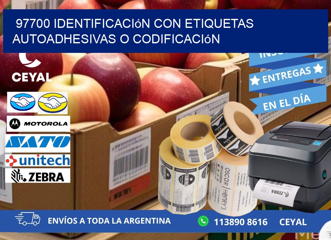 97700 identificación con etiquetas autoadhesivas o codificación