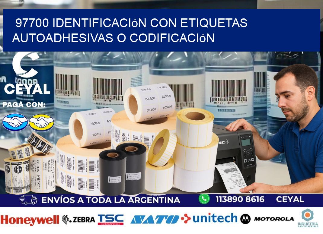 97700 identificación con etiquetas autoadhesivas o codificación