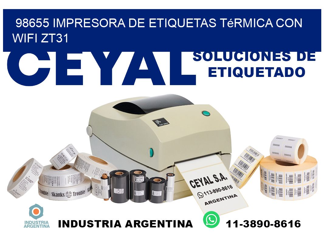 98655 impresora de etiquetas térmica con wifi ZT31