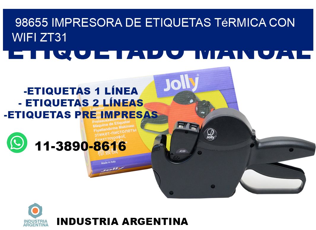 98655 impresora de etiquetas térmica con wifi ZT31