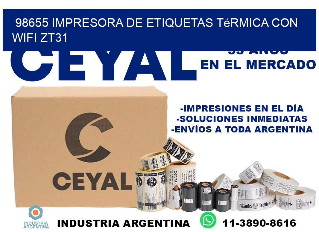 98655 impresora de etiquetas térmica con wifi ZT31