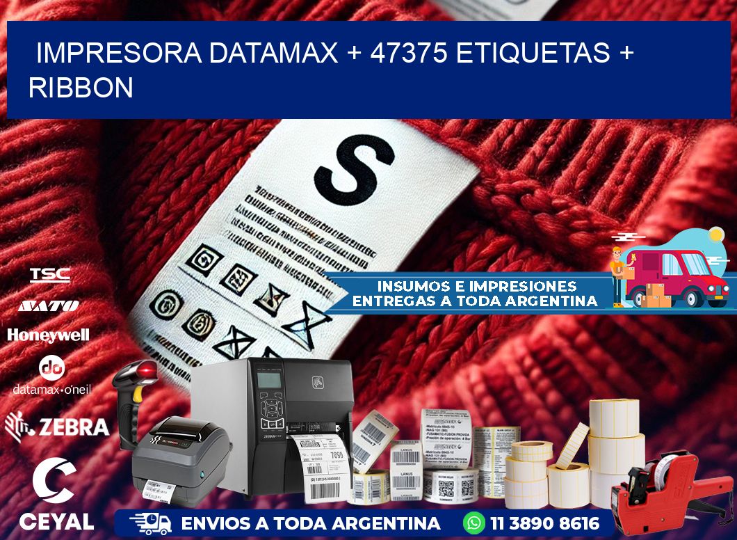 impresora DATAMAX + 47375 etiquetas + ribbon