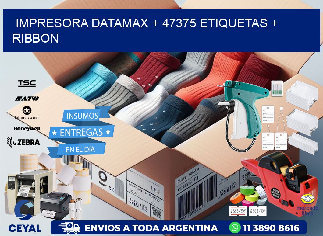 impresora DATAMAX + 47375 etiquetas + ribbon
