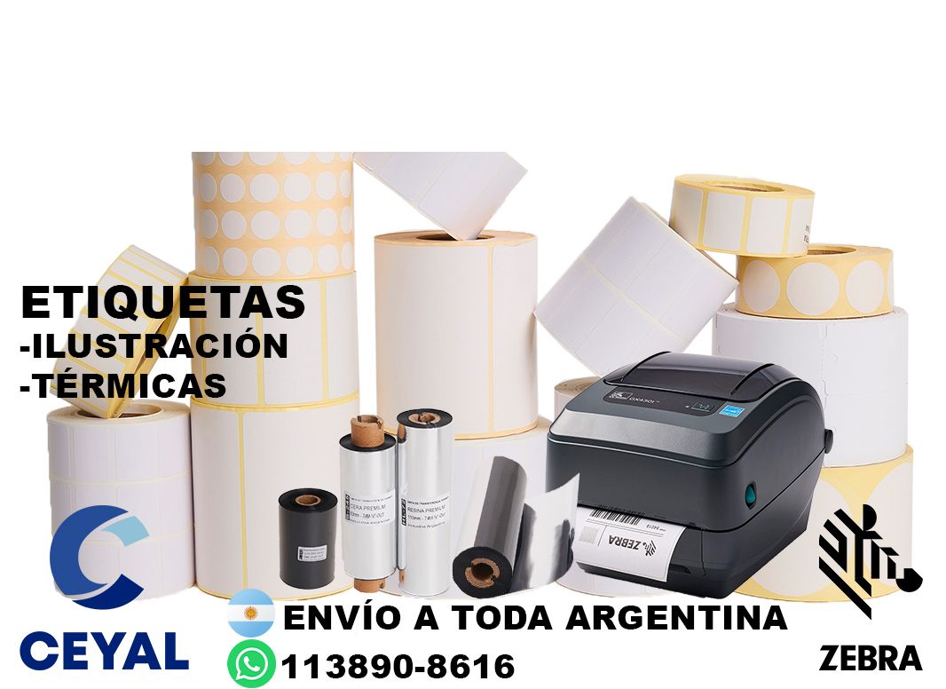 impresora codigos + 79490 etiquetas + ribbon