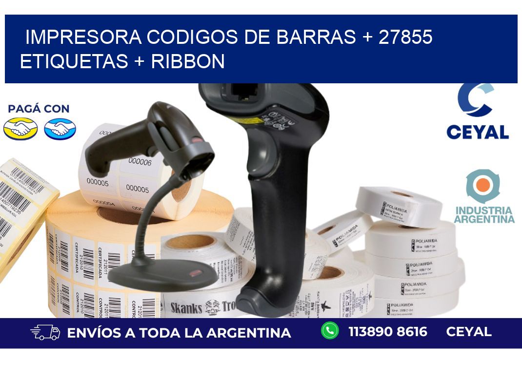 impresora codigos de barras + 27855 etiquetas + ribbon