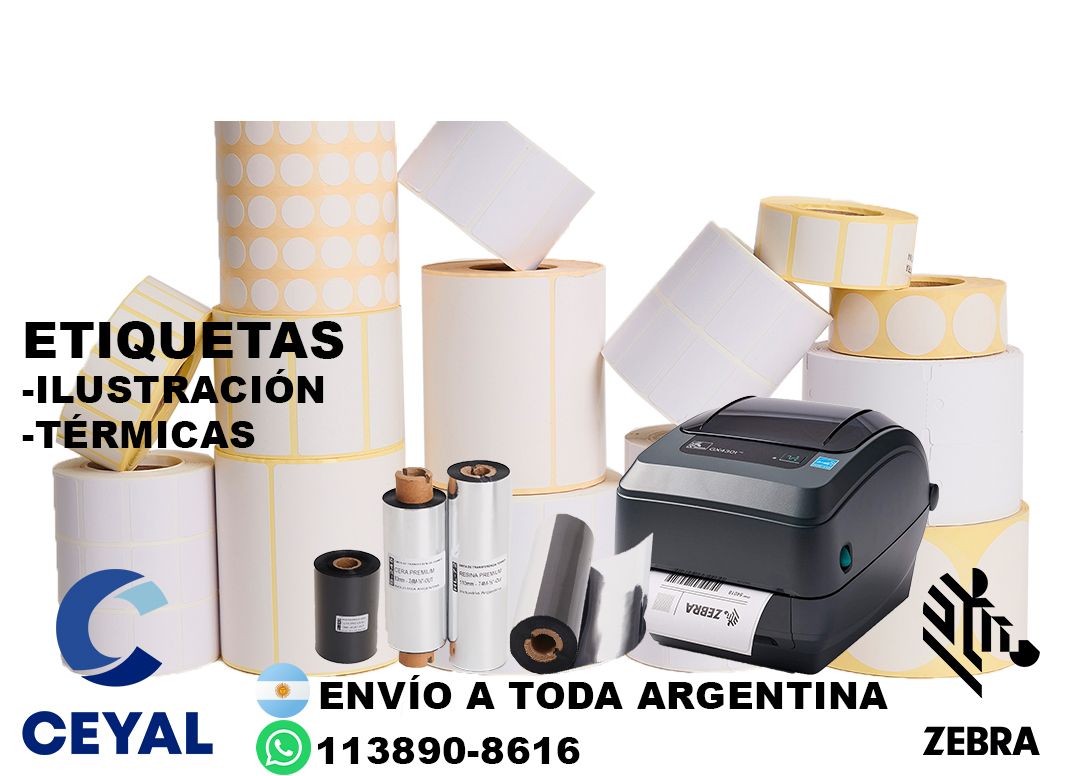 impresora gainsha + 4025 etiquetas + ribbon