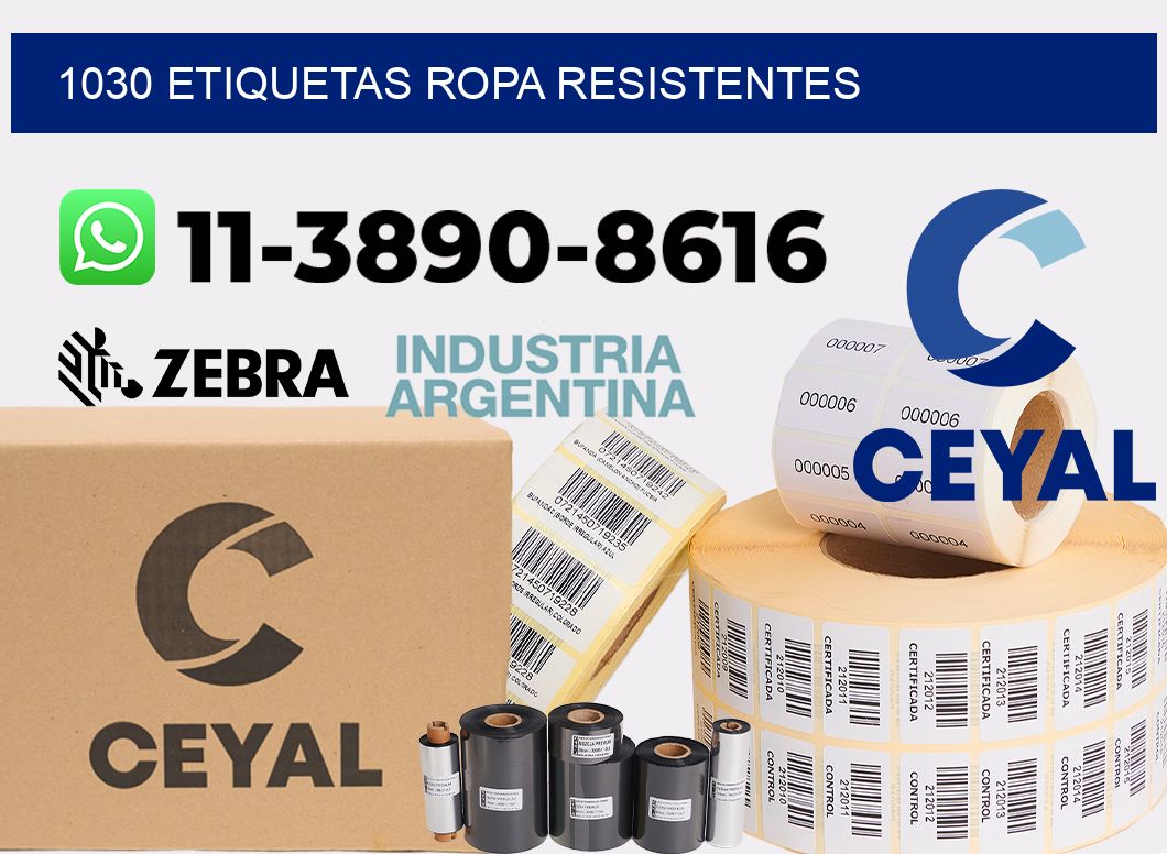 1030 Etiquetas ropa resistentes