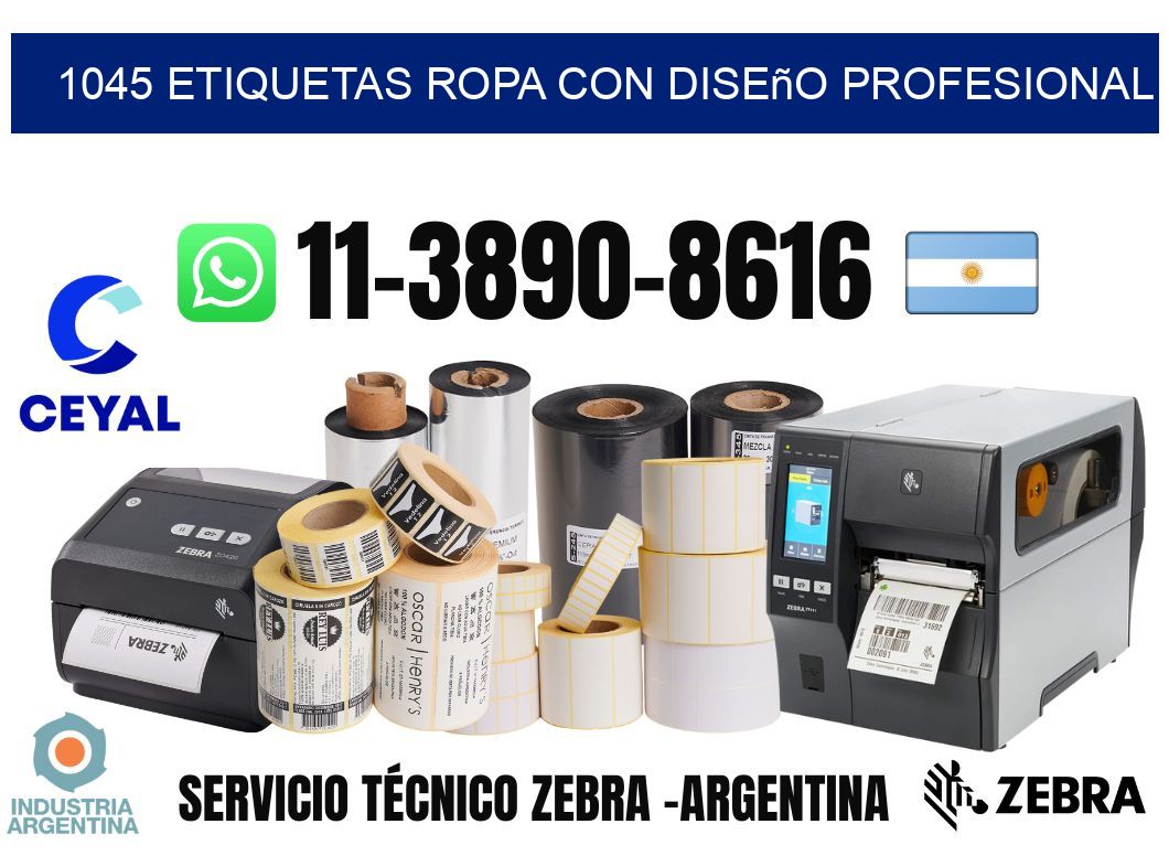 1045 Etiquetas ropa con diseño profesional