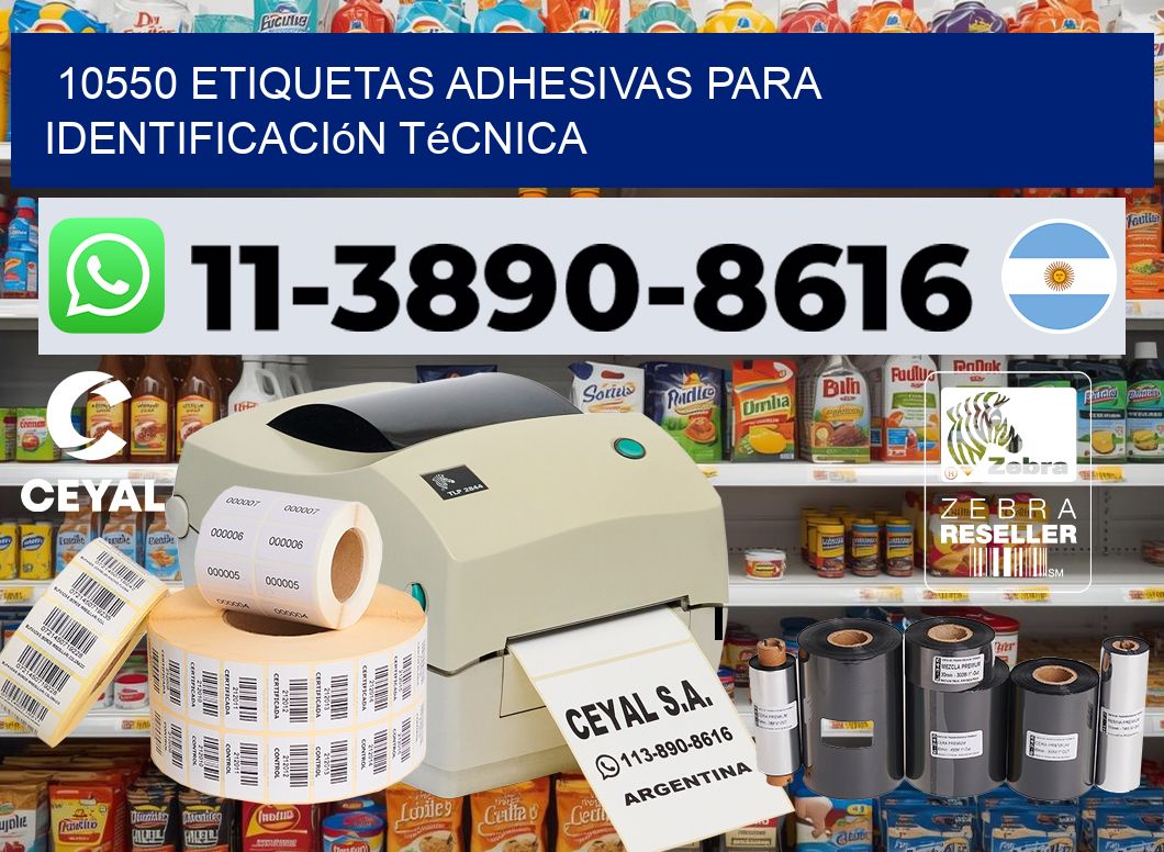 10550 Etiquetas adhesivas para identificación técnica