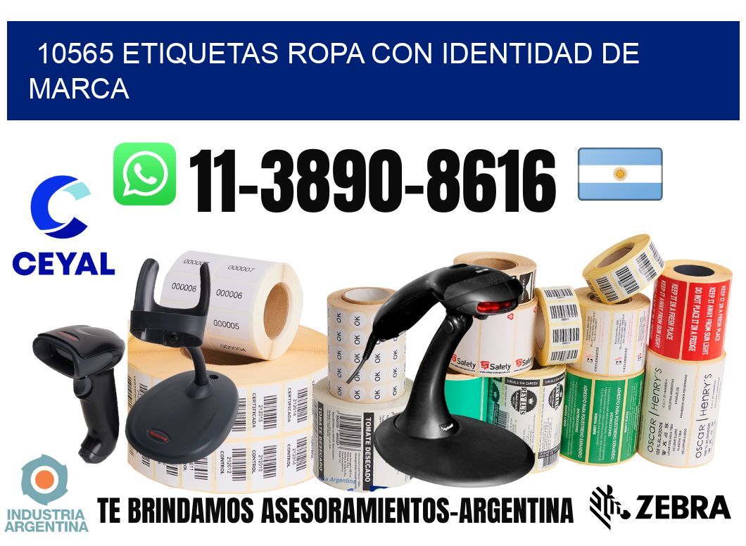 10565 Etiquetas ropa con identidad de marca