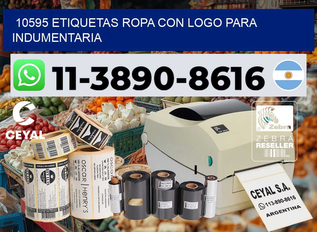 10595 Etiquetas ropa con logo para indumentaria