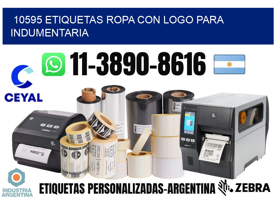 10595 Etiquetas ropa con logo para indumentaria