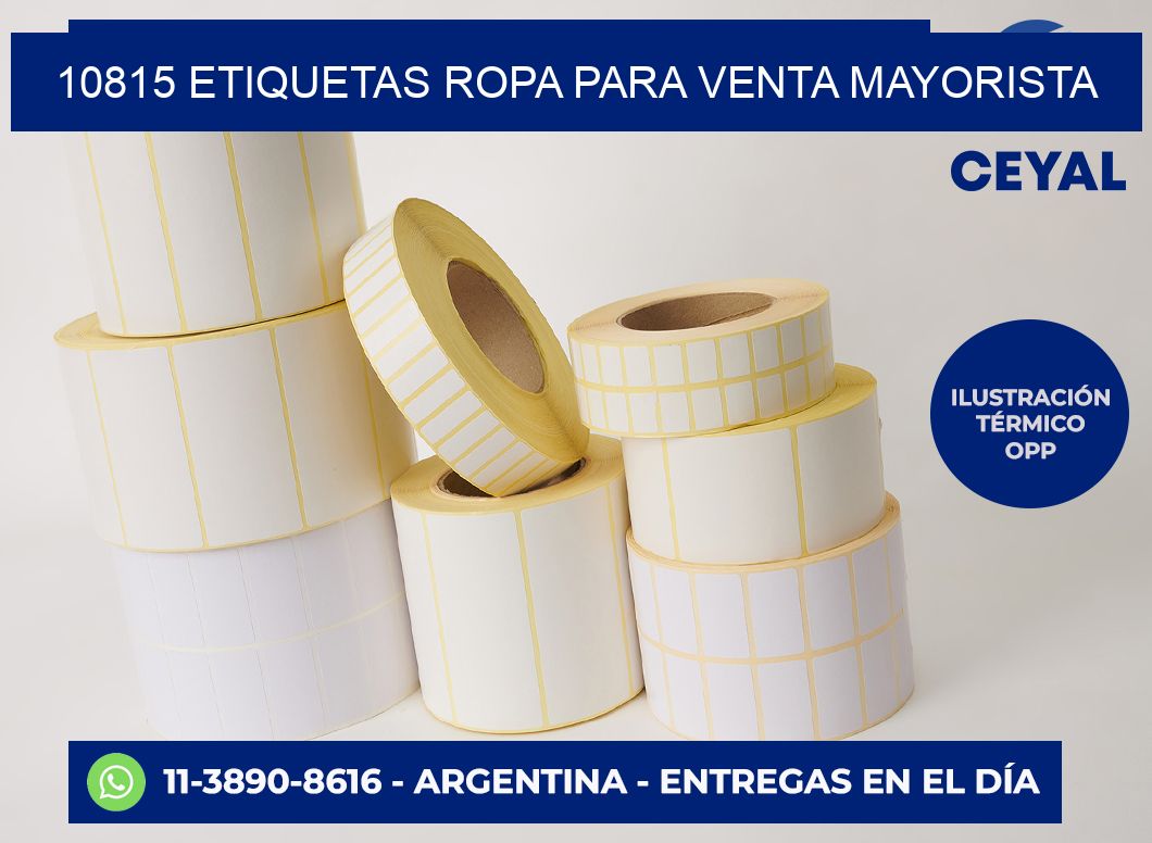 10815 Etiquetas ropa para venta mayorista