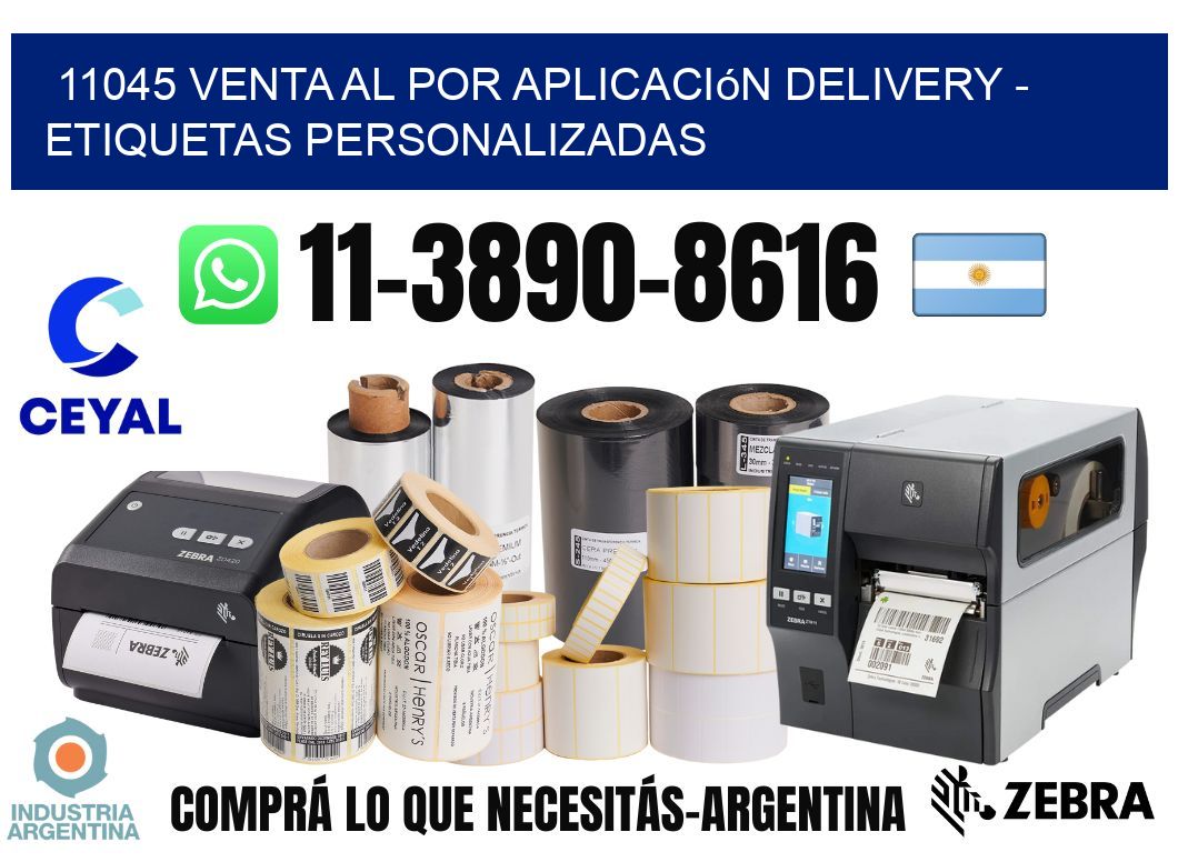 11045 Venta al Por Aplicación delivery - Etiquetas Personalizadas