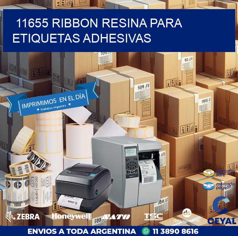 11655 ribbon resina para etiquetas adhesivas