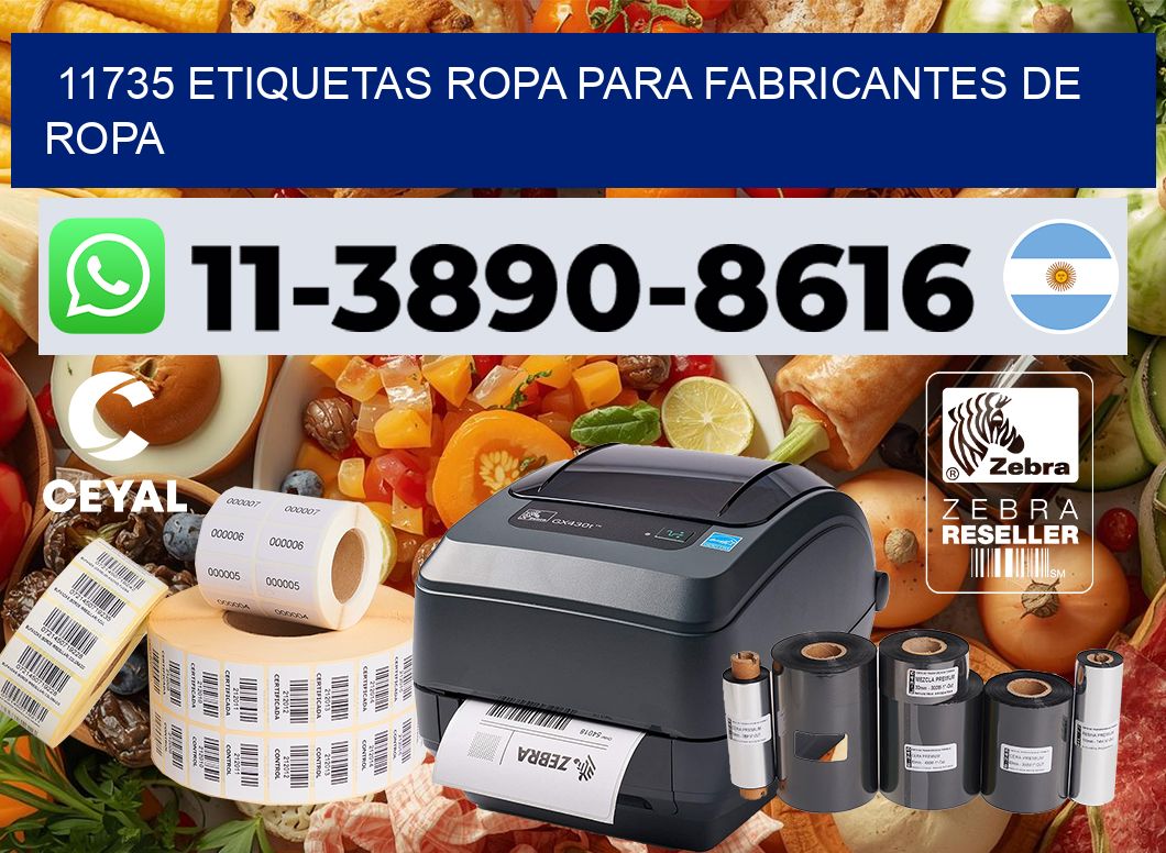 11735 Etiquetas ropa para fabricantes de ropa