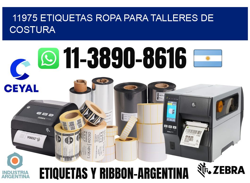 11975 Etiquetas ropa para talleres de costura