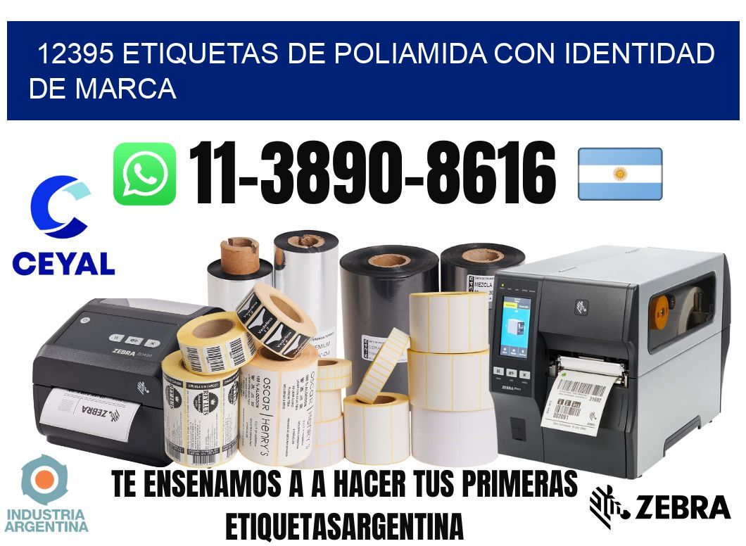 12395 Etiquetas de poliamida con identidad de marca