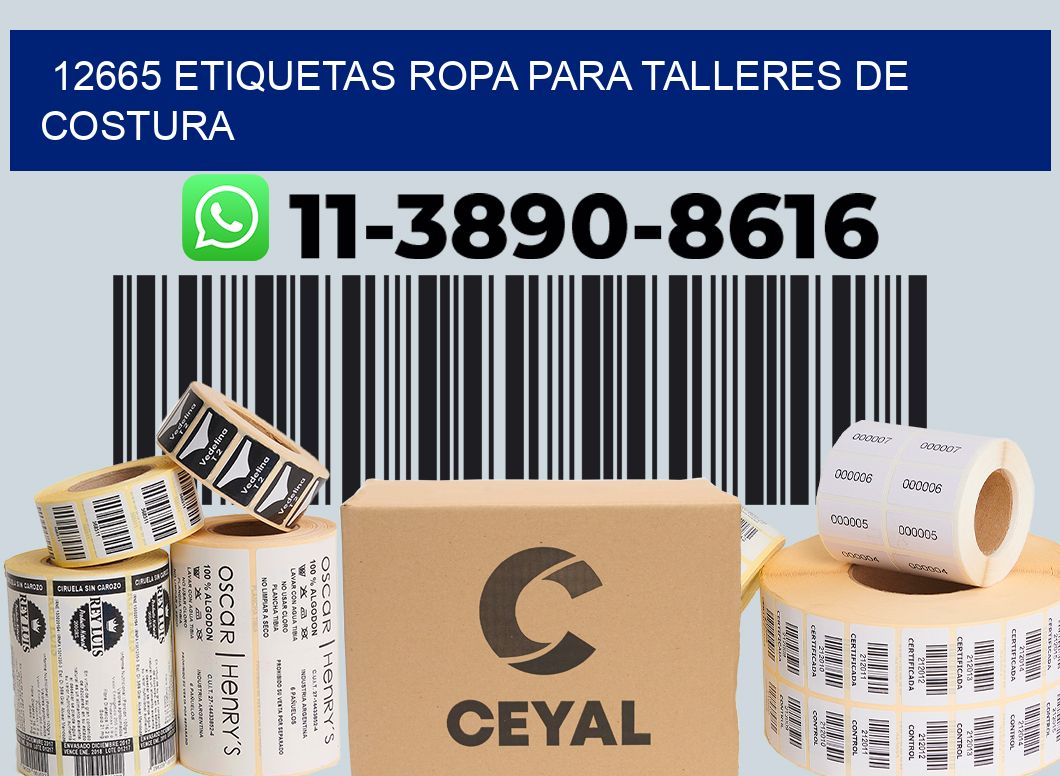 12665 Etiquetas ropa para talleres de costura