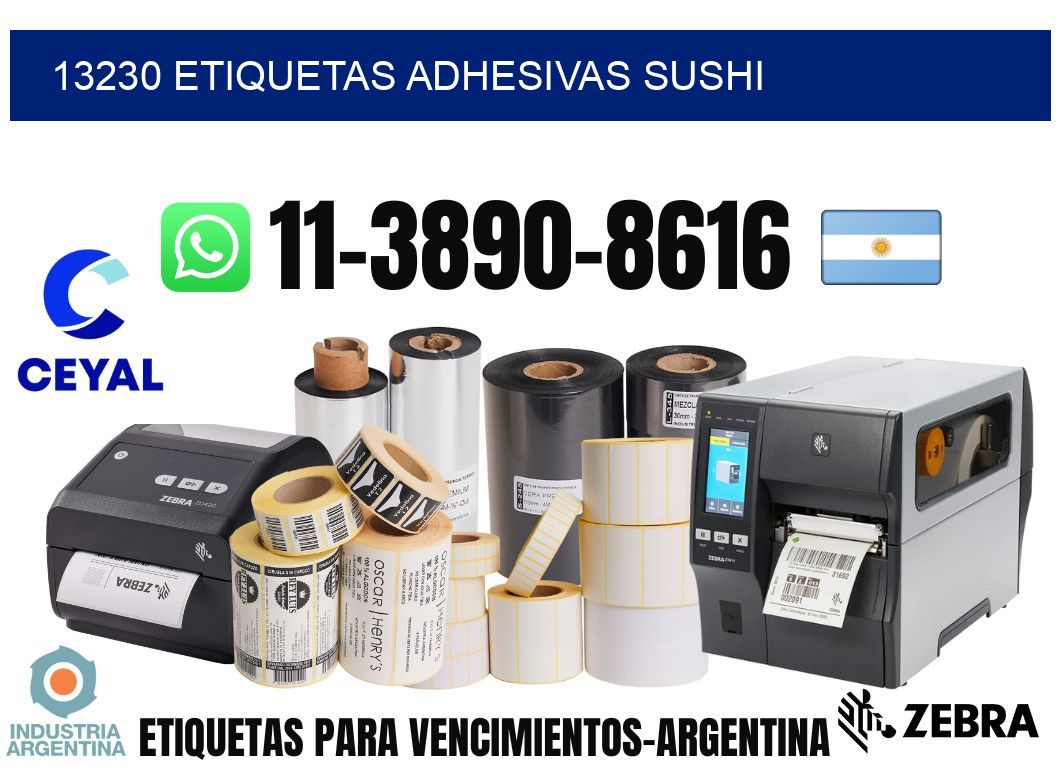 13230 etiquetas adhesivas sushi