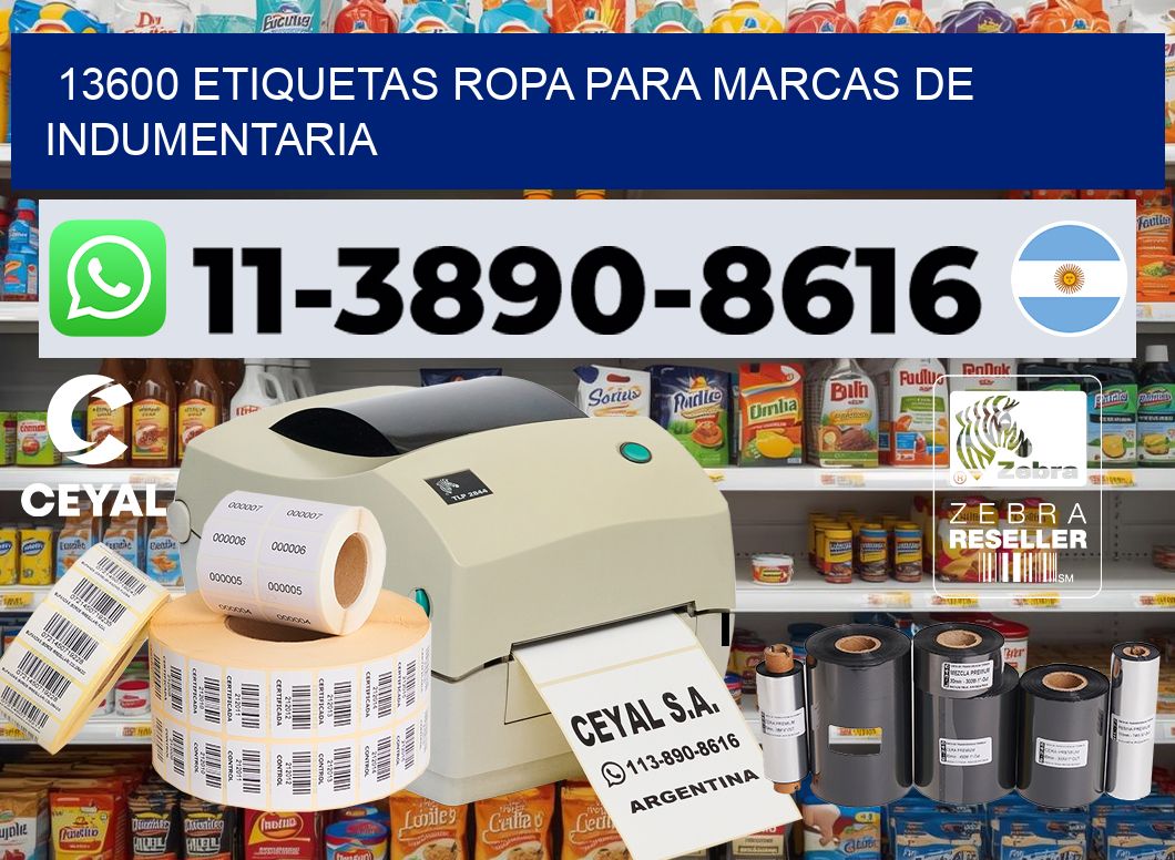 13600 Etiquetas ropa para marcas de indumentaria