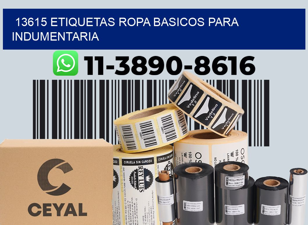 13615 Etiquetas ropa basicos para indumentaria