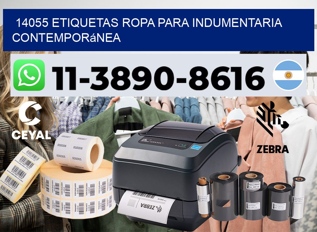 14055 Etiquetas ropa para indumentaria contemporánea