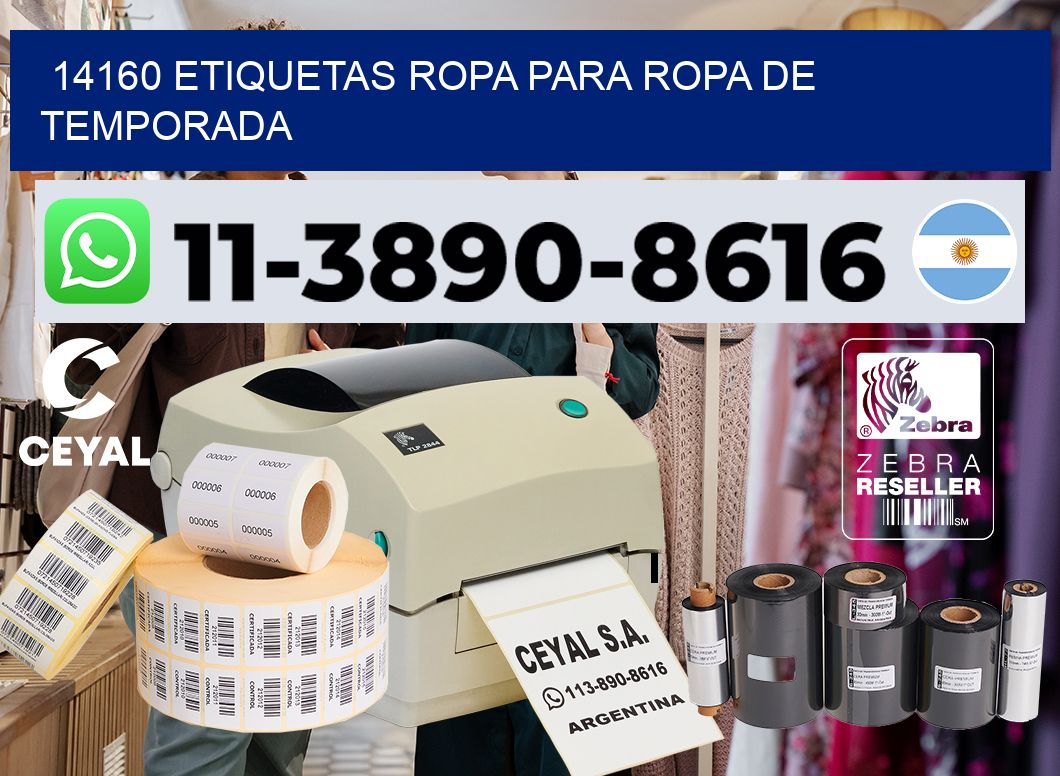 14160 Etiquetas ropa para ropa de temporada
