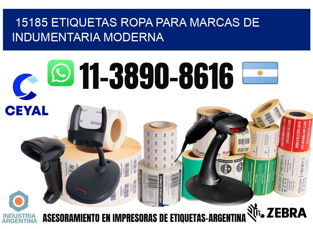 15185 Etiquetas ropa para marcas de indumentaria moderna