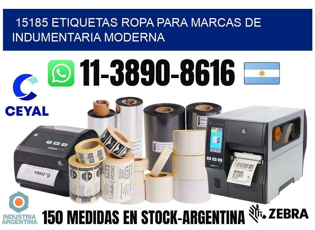 15185 Etiquetas ropa para marcas de indumentaria moderna