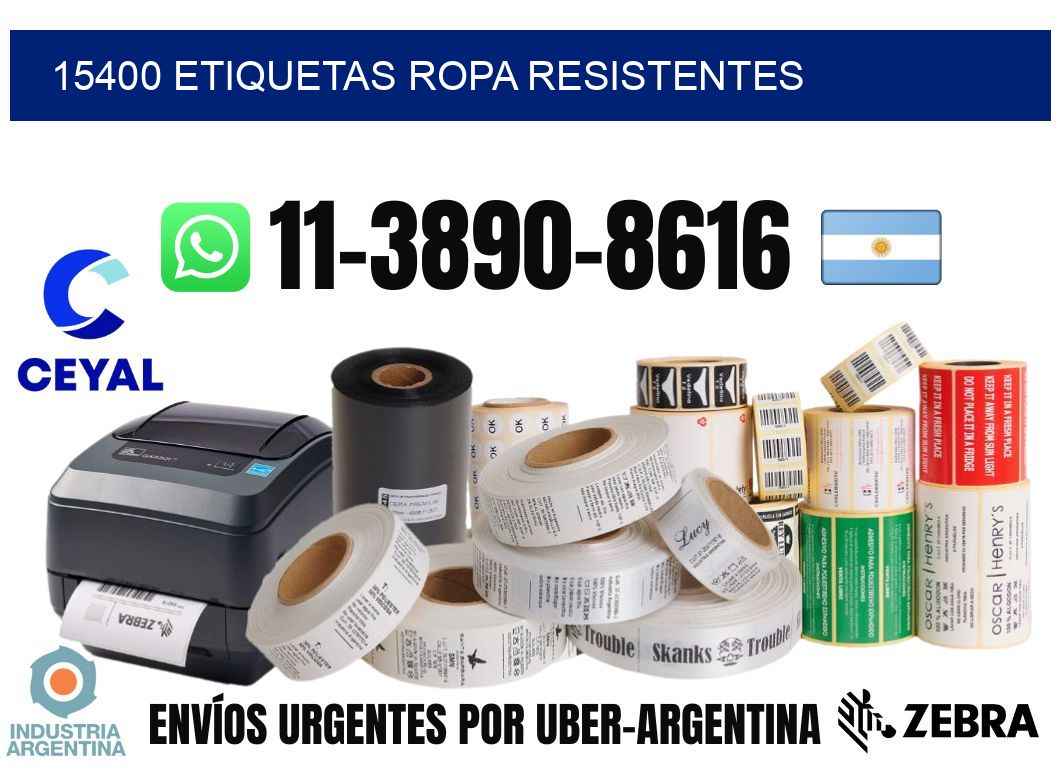 15400 Etiquetas ropa resistentes