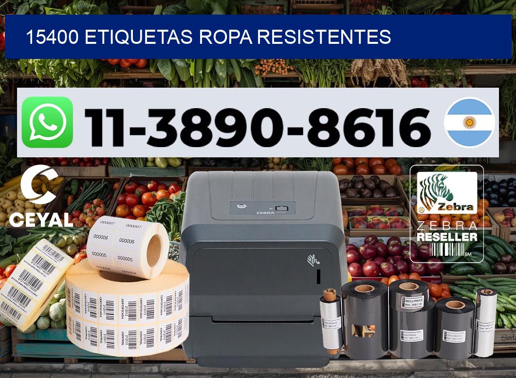 15400 Etiquetas ropa resistentes