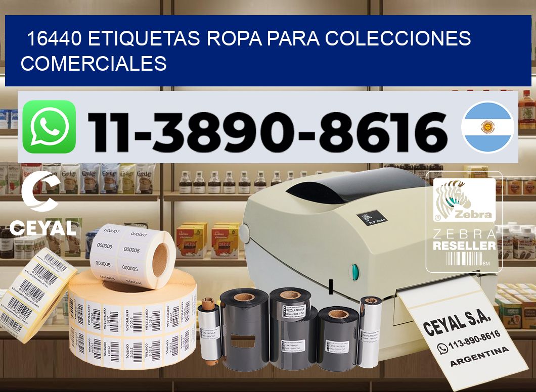 16440 Etiquetas ropa para colecciones comerciales