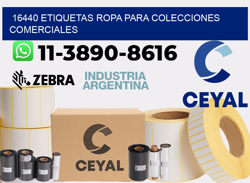 16440 Etiquetas ropa para colecciones comerciales